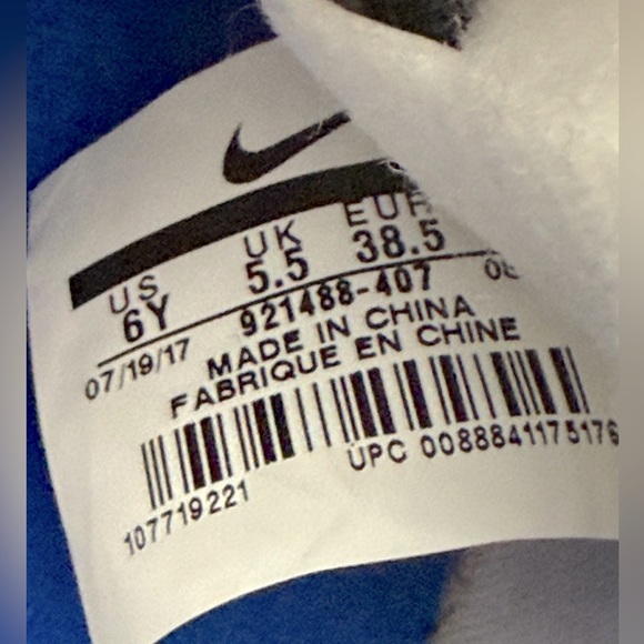 Nike - MercurialX Vortex Iii NJR FG Junior/Youth - Blue & Silver Athletic Cleats - Picture 3 of 12